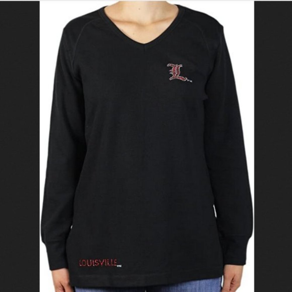 NCAA‎ Louisville Cardinals Black Thermal Tunic Shirt Sz L